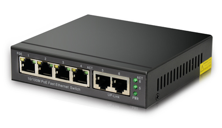 PoE switch 4 port for PTZ Camera