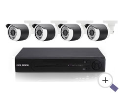 Kit de Câmeras IP com Gravadores PoE 4 Canais 1080p