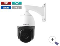 Câmera Speed Dome IP Zoom 20x com PoE 2MP